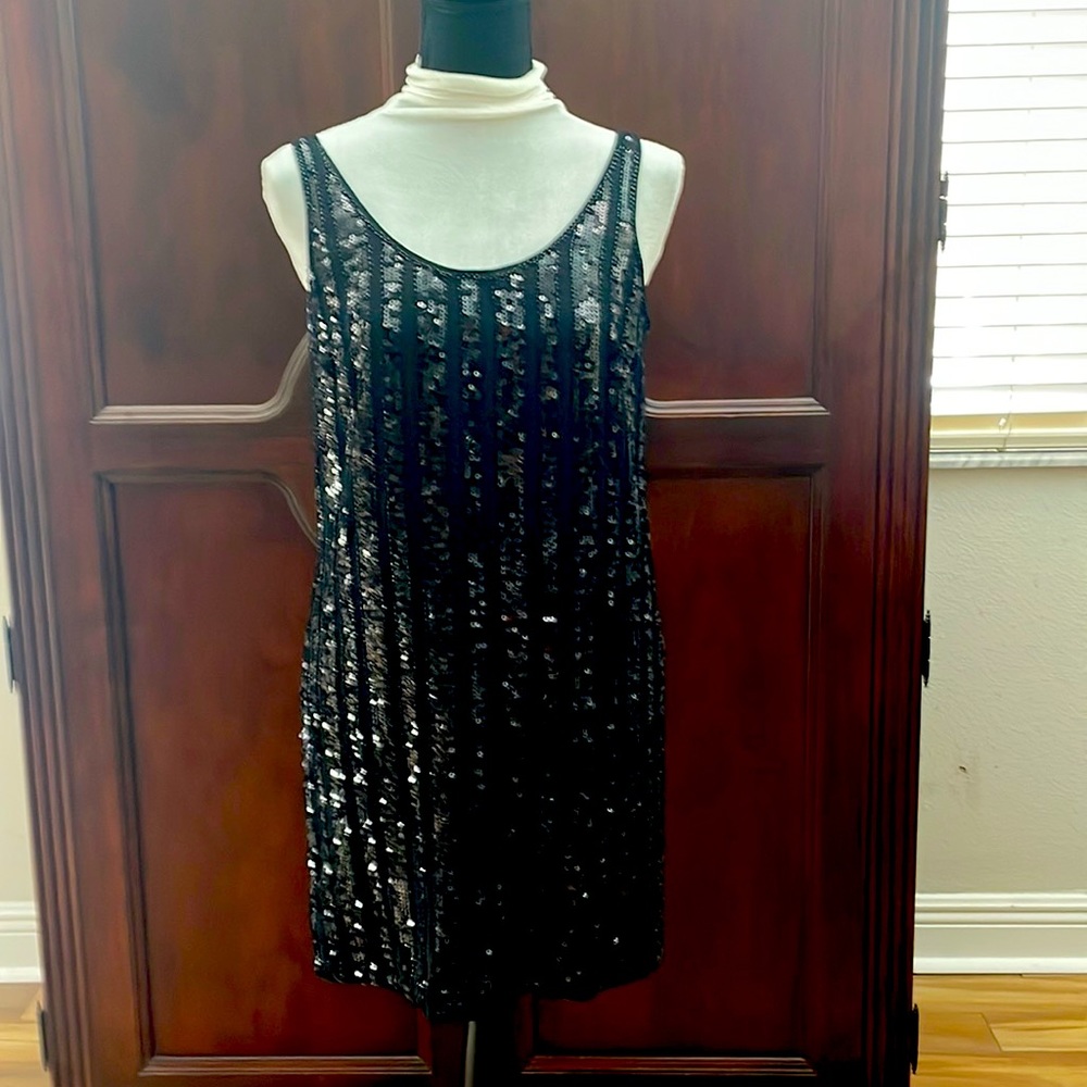 INC international concepts size 4. 100% silk/polyester sequins cocktail dress